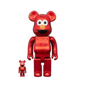 400%+100% BEARBRICK ELMO CHROME Ver.