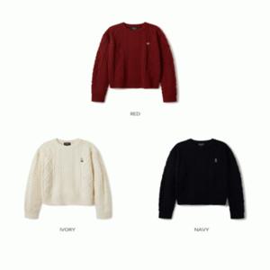 후아유 여성 스티브 아란 케이블 스웨터/ Steve Aran Cable Sweater_A WHKAE4T12F