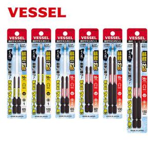 베셀 VESSEL SS162100 사키스보 이단비트 십자 2x100mm(+) 2개입 빨간비트 이중비트날