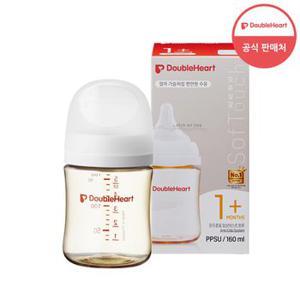 [더블하트] 모유실감 3세대 PPSU 제뉴인화이트 160ml (젖꼭지S)