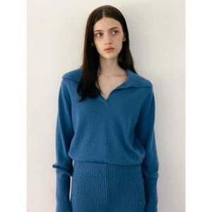 [kotelo] [Spirit] Wool Vneck Open Collar Pullover  Baby Blue (WE3951C34P)