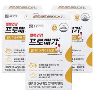 종근당건강 프로메가 알티지 오메가3 듀얼 520mg 60캡슐 x 3개