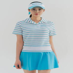 [테일러메이드] 여성 스트라이프 카라 반팔 티셔츠 TWTYN6344-940