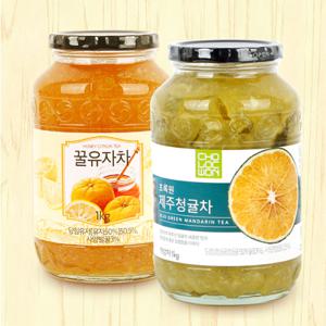 [자연을마시다] 꿀유자차1kg+꿀청귤차1kg