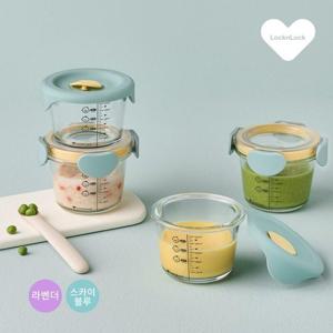 [본사] 리틀럽 디어 이유식용기 원형 260ml 4P 혼합세트