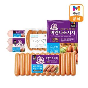 [비밀쿠폰][목우촌] 주부9단 프랑크 소시지 500g x 3개외 모음전(비엔나/김밥햄/불고기햄)