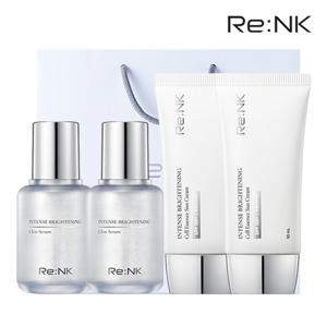 [홈앤단독][리엔케이] 미백수분 인텐스세럼 40ml 2개 + 무기자차 저자극 선크림 50ml 2개