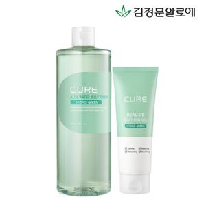 [김정문알로에] 큐어 젤리 토너 500ml+리알로에 수딩젤 150ml