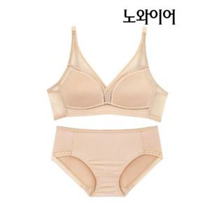 [비비안]노와이어 풀컵 메쉬무빙몰드브라팬티2종(PB7146)75A-90C