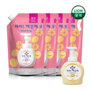 아이깨끗해 레몬 리필 1.8L x 4개 + 순 490ml 공용기 x 1개