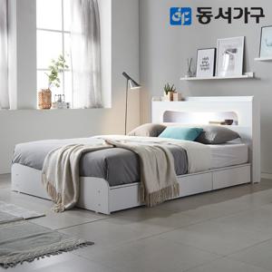 동서가구 후이 수납 LED 슈퍼싱글 SS 침대+9존독립 매트리스 DF638350