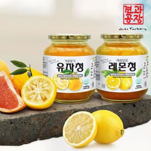 겨울향기 유자청 1kg + 레몬청 950g