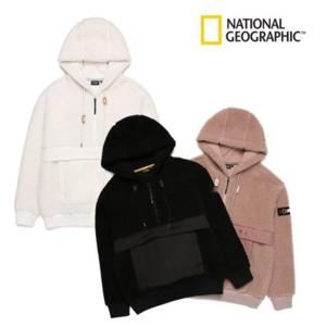 [내셔널지오그래픽](비)차퍼 우븐 믹스 후드 아노락FLEECE 뽀글이 Hoody