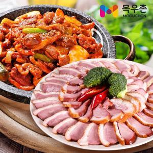 [목우촌오리] 허브갈릭 훈제오리 슬라이스 210g×6팩(소스3봉)＋오리주물럭 250g×3팩