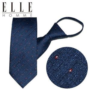 갤러리아_[ELLE HOMME] 엘르옴므 실크 지퍼/자동 넥타이-람빅 네이비  8cm