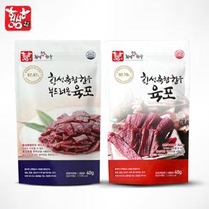 [횡성축협] 부드러운 육포 40g x3봉 + 한우 육포 40g x3봉