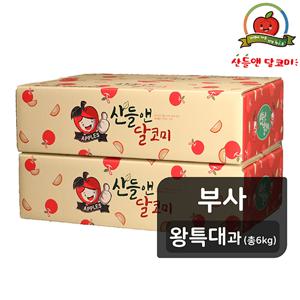 [왕특대]산들앤 달코미 세척사과  3kg x 2박스(총 6kg)