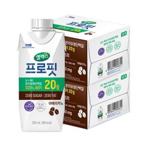 [셀렉스]프로핏 웨이프로틴 아메리카노 드링크 330ml 12팩 2박스 (총 24팩) 단백질음료/운동보충