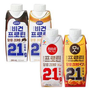 [CJ골라담기] 얼티브 프로틴 250ml x 18입 (밤맛/쌀밥맛/바나나/초코)