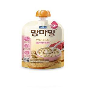 매일유업 맘마밀 안심 이유식 표고버섯과 소고기 12개월 100G