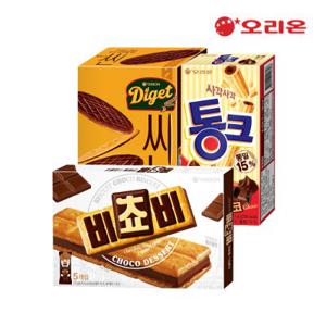 오리온 비쵸비(125g) 5개 + 통크(45g) 5개 + 다이제씬(84g) 5개