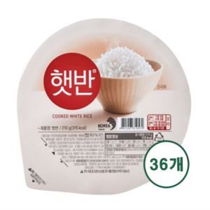 CJ제일제당 햇반 백미 210g 36개 즉석밥