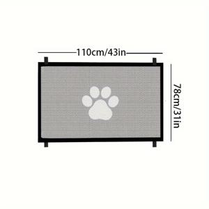 TEMU 조절 가능한 휴대용 메쉬 반려동물 안전 게이트 - 실내 및 실외 사용을 위한 쉬운 설치 PVC 인클로저 - 개 발 디자인이 있는 사전 조립식 확장형 반려동물 장벽