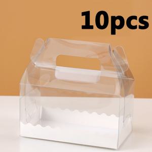 TEMU 10개 팩 PVC 투명 박스, 골판지 포함, 6.5x3.54x6.22 인치 투명 쿠키 박스, 전체 창문 포함, 쿠키, 케이크, 마카롱, 프레첼, 브라우니에 이상적 - 크리스마스, 부활절, 어머니의 날, 아버지의 날, 추수감사절 선물에 완벽