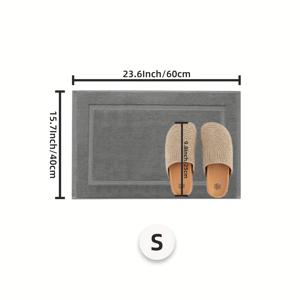 TEMU 1pc 고급 호텔 면 욕실 매트, 흡수성 욕실 바닥 타월, 미끄럼 방지, 빠른 건조, 화장실, 세면실 입구, 아늑한 가정 필수품