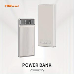 TEMU RECCI RPB-N40 휴대용 파워 뱅크, 전원 표시등, 고속 충전 10W, 대용량 10000mAh, 5V, 2.1A, : 타입 C 입력 USB-A 출력, 아이폰 플러스/15 프로/15 프로 맥스, 14/13/12 시리즈, 삼성 갤럭시, 폰용, 비행기에서 휴대 가능한 비상 백업 전원|보조배터리