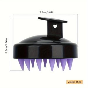 TEMU 1개의 부드러운 실리콘 두피 마사지기 및 샴푸 브러시 - 모발 성장 및 비듬 제거용 - PVC 재질, 비전기, 무향 헤어 케어 도구 - 두피 마사지 및 헤어 스타일링용