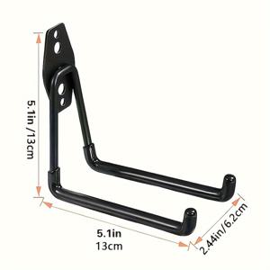 TEMU 1개 금속 차고 보관용 실용 후크, 정원 호스 홀더, 확장 호스 후크, 헤비 듀티 후크, 차고 정원 도구 관리자, 정원 소형 직각 후크, 벽걸이 스틸 후크 블랙/오렌지/나사 포함