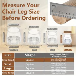 TEMU 28개 펠트 패드가 있는 둥근 실리콘 의자 다리 바닥 보호대, 잠금 디자인이 있는 내구성 있는 가구 캡, 긁힘 방지, 나무 바닥용 소음 감소, 의자 다리 보호 커버