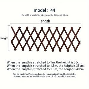 TEMU 목재 접이식 울타리 - 등반 식물을 위한 부식 방지 탄화 처리 정원 격자, 파티오, 발코니, 뒷마당 조경을 위한 유연한 장식 격자 패널