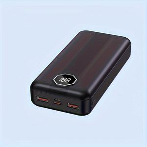 TEMU Hinne 20000mAh 휴대용 파워 뱅크, 22.5W 고속 충전기, LED 전원 디스플레이 포함 USB/Type-c/iPhone/삼성/ 모바일 폰 및 디지털 전자 기기 호환, 야외 비상용 백업 모바일 폰 배터리 팩, 휴일 선물|보조배터리|보조배터리20000