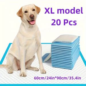 TEMU XL20/L40/M50개 애완동물 기저귀, 고흡수 및 방수 개 기저귀 패드, 부직포 애완동물 화장실 패드, 강아지 훈련 패드, 일회용 애완동물 소변 패드 및 소변 그릇 패드, 개, 강아지 및 새끼 강아지에 적합|배변패드|패드