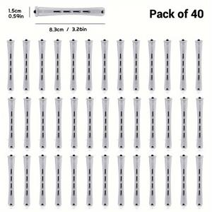 TEMU 40개 세트 펌 롯데 세트 - 자연스러운 파도와 곱슬머리 롤러 만들기 - DIY 헤어드레싱 및 긴, 중간, 작은 머리 스타일링에 적합