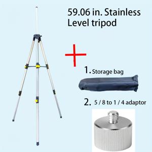 TEMU 1.2m 1.5m 개별적으로 포장된 레벨 삼각대 스탠드 레이저 적외선 리프팅 브래킷 스테인레스 스틸 두꺼운 텔레스코픽 삼각형 스탠드 낚시 라이트 홀더 레이저 미터 액세서리 카메라 휴대 전화 라이브 촬영 삼각대.