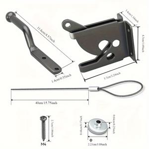 TEMU 견고한 자체 잠금 게이트 래치 - 방수 기능, 나사 포함 설치 쉬움 - 정원 문, 울타리 및 목재 문에 적합