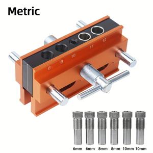 TEMU 나무공구 다우링 지그 키트 - 정밀한 구멍 뚫기를 위한 조절 가능한 자동 중앙 정렬 드릴 가이드, 수직 위치 조정 - 금속 및 알루미늄 제작, 수동 작동, 배터리 필요 없음