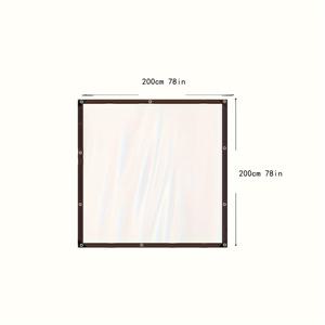 TEMU 투명 방수 타프, 야외 차고, 파티오 및 정원용 - 투명 비 및 햇빛 보호, 방풍, 내구성이 뛰어나고 그로밋이 있는 방수 타프