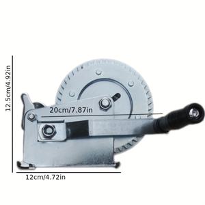 TEMU 600 LBS 수동 핸드 윈치 세트, 후크가 있는 양방향 조절식, 보트 트레일러, ATV, 트럭용 강력한 핸드 크랭크 케이블 기어 윈치 - 양방향 래치, 다용도 풀러 키트, 철 재질 포함.