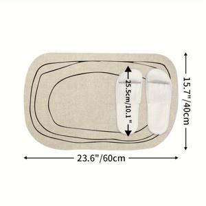 TEMU 1개 기하학 욕실 바닥 매트, 흡수성 및 속건성 주방 바닥 카펫, 미끄럼 방지 및 슈퍼 소프트 입구 출입구 바닥 깔개, 욕실 침실 주방 거실, 이상적인 욕실 용품, 가정 장식