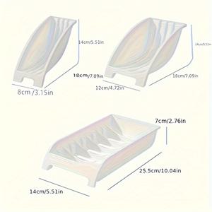 TEMU 3개 세트 일본 스타일 플라스틱 주방 보관 선반, 다양한 크기의 그릇 및 접시 정리함, 수직 조리대 및 서랍 홀더, 가정 주방 용품