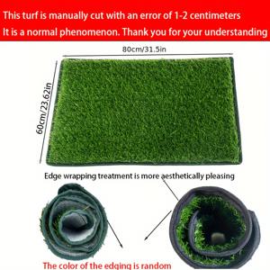 TEMU 미끄럼 방지 바닥이 있는 인조 잔디 개 매트 1개 – 개를 위한 이상적인 애완동물 휴식 공간 및 실내 변기 솔루션 – 개와 고양이를 위한 직사각형 합성 잔디 패드
