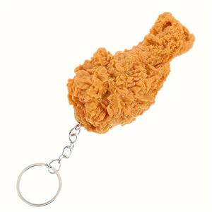 TEMU 1개의 FunFusion Novelty Chicken Wing Keychain, 플라스틱 크리에이티브 다리 모양 키링, 여성용 배낭 및 지갑에 어울리는 유머러스한 액세서리|키링