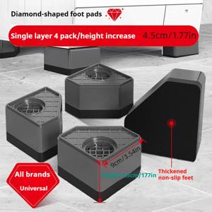 TEMU 세탁기 및 냉장고 충격 흡수 발판, 세탁기 및 냉장고 미끄럼 방지 높이 증가 패드, 세탁기 및 냉장고 방습 무소음 안정 패드|드럼세탁기