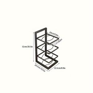 TEMU 1개 조절 가능 다층 철제 냄비 받침대 - 내구성 있는 주방 용품 및 조리 기구 정리, 공간 절약형 싱크대 아래 보관 솔루션, 쉬운 조립, 가정 및 레스토랑 사용을 위한 다용도 브래킷 선반
