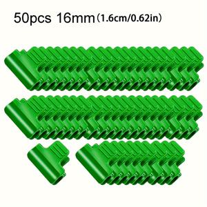 TEMU 50개의 온실 클립 - 정원 그늘막을 위한 플라스틱 클램프, 초록색 - 온실 프레임에 필름과 원단을 고정|필름