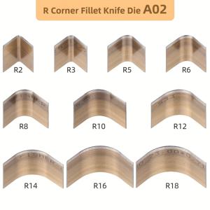 TEMU 카본 스틸 가죽 펀칭 다이 세트 10/11개, 수동 R 코너 필렛 나이프 커팅 몰드, 벨트, 스트랩, 손수레 가죽 작업을 위한 장인 도구